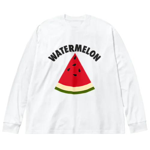 WATERMELON 扇形 Big Long Sleeve T-Shirt