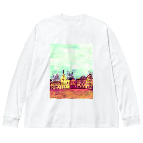 絵画のような街（秋色） Big Long Sleeve T-Shirt