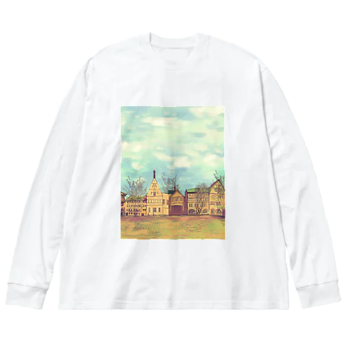 絵画のような街（冬色） Big Long Sleeve T-Shirt