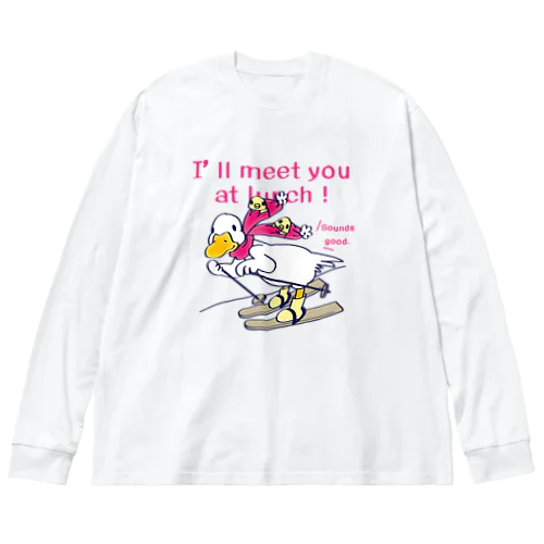 CT75あひるのおひるさんのスキーＡ Big Long Sleeve T-Shirt