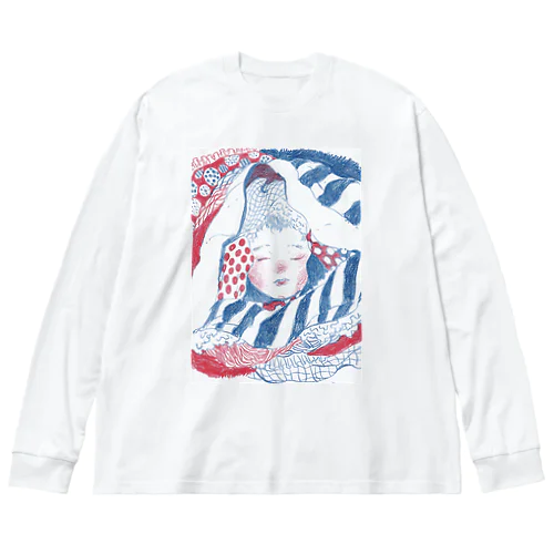 姪っ子のお昼寝 ビッグシルエットロングスリーブTシャツ