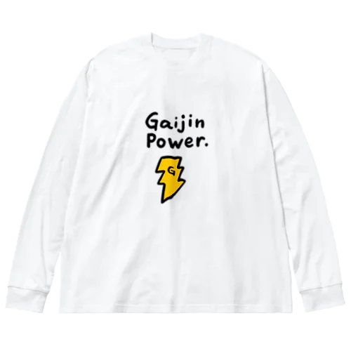 外人パワー Gaijin Power ビッグシルエットロングスリーブTシャツ