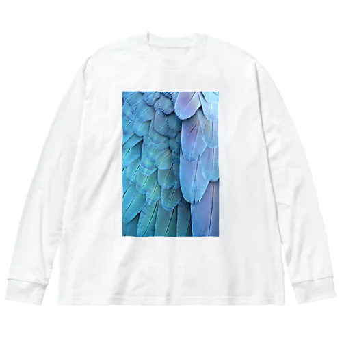 青い羽 루즈핏 롱 슬리브 티셔츠