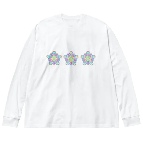 pastel star ビッグシルエットロングスリーブTシャツ