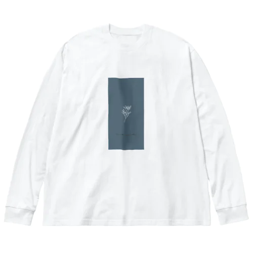 かすみ草 くすみブルー Big Long Sleeve T-Shirt