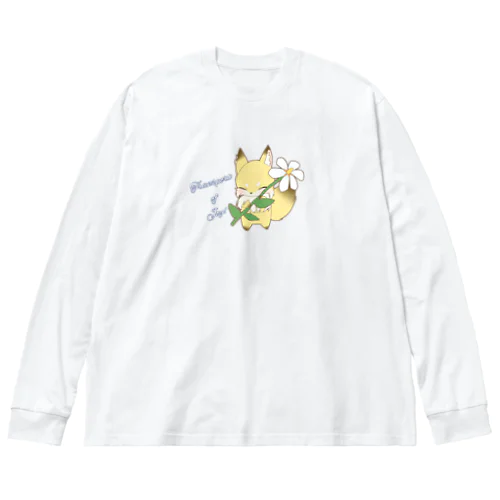 クチナシの花 ビッグシルエットロングスリーブTシャツ