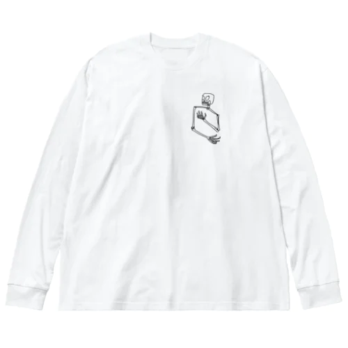 ガイコツ ビッグシルエットロングスリーブTシャツ