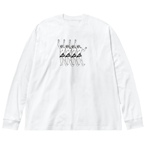 踊るキリスト+局部にはスリスリくん Big Long Sleeve T-Shirt