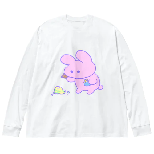 うっかりうさんつさんレモンライム ビッグシルエットロングスリーブTシャツ