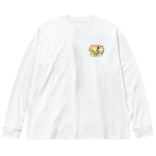 にゃんこかいじゅう Big Long Sleeve T-Shirt