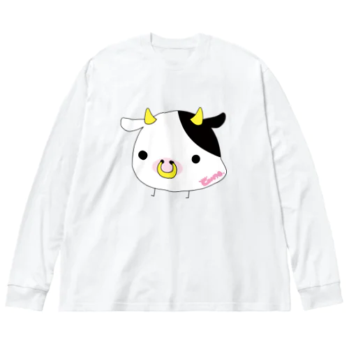 ひよこ牛 ビッグシルエットロングスリーブTシャツ