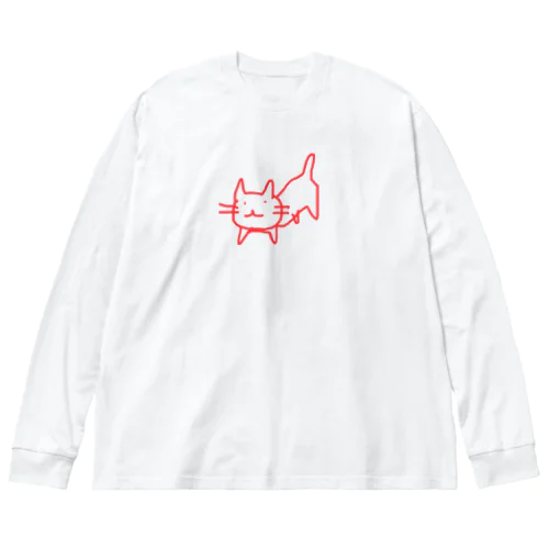 ネコ ビッグシルエットロングスリーブTシャツ