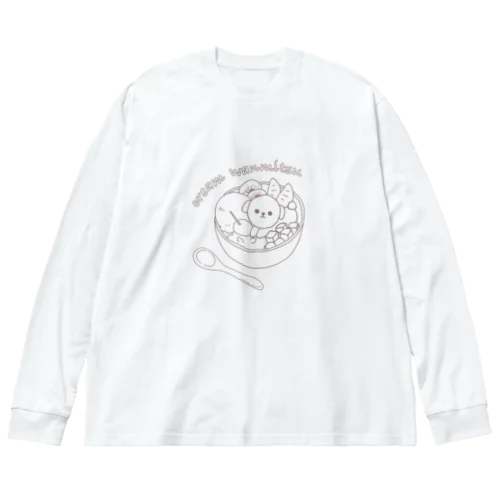 cream wanmitsu Big Long Sleeve T-Shirt