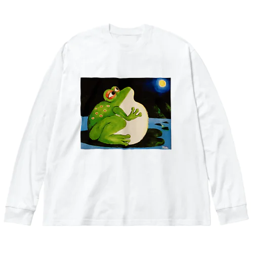 月光浴カエル ビッグシルエットロングスリーブTシャツ