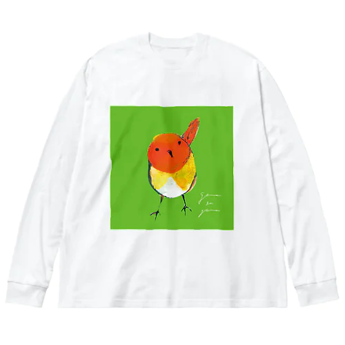 こまどりと草色 Big Long Sleeve T-Shirt