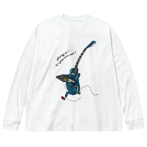 Running Guiter (black ver.) ビッグシルエットロングスリーブTシャツ