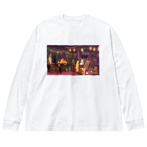 猫カフェ Big Long Sleeve T-Shirt