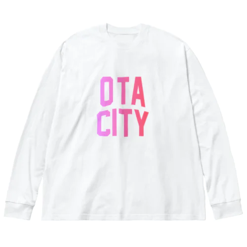 太田市 OTA CITY ロゴピンク Big Long Sleeve T-Shirt