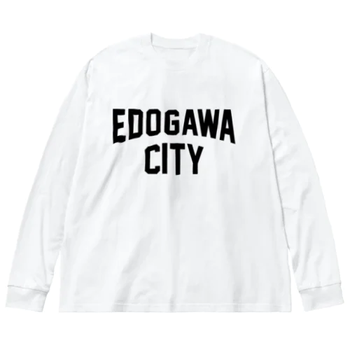 江戸川区 EDOGAWA CITY ロゴブラック Big Long Sleeve T-Shirt