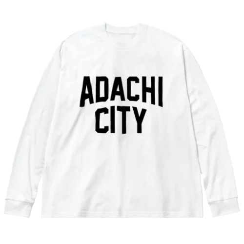 足立区 ADACHI CITY ロゴブラック　 Big Long Sleeve T-Shirt
