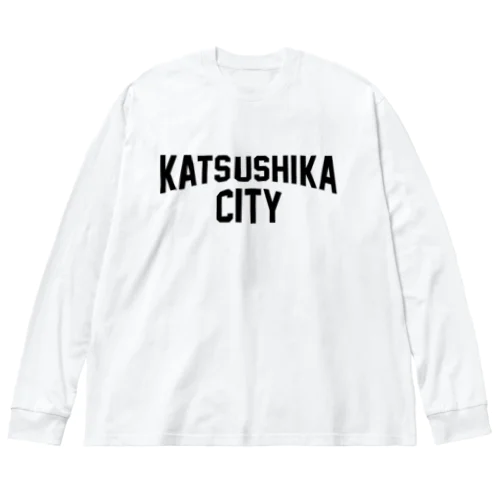 葛飾区 KATSUSHIKA CITY ロゴブラック ビッグシルエットロングスリーブTシャツ