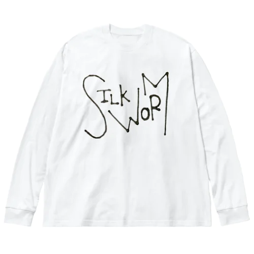 SILK WORMロゴ ビッグシルエットロングスリーブTシャツ