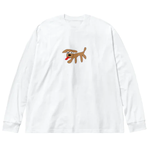 犬 ビッグシルエットロングスリーブTシャツ