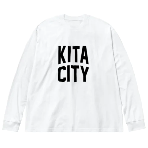 北区 KITA CITY ロゴブラック ビッグシルエットロングスリーブTシャツ