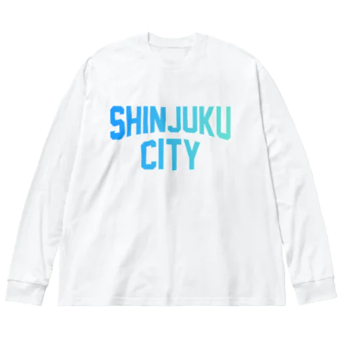 新宿区 SHINJUKU CITY ロゴブルー Big Long Sleeve T-Shirt