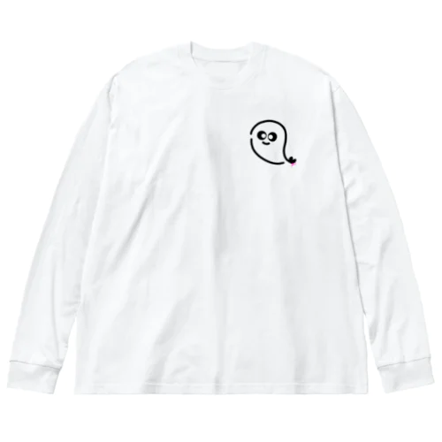 おばけちゃん(白) ビッグシルエットロングスリーブTシャツ