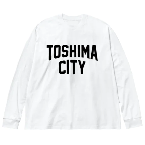 豊島区 TOSHIMA CITY ロゴブラック ビッグシルエットロングスリーブTシャツ