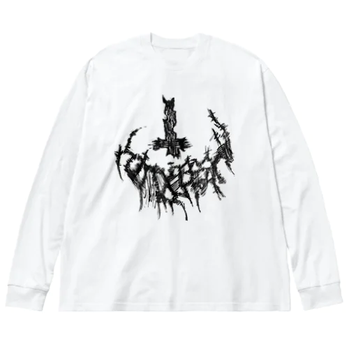 退廃白 Big Long Sleeve T-Shirt