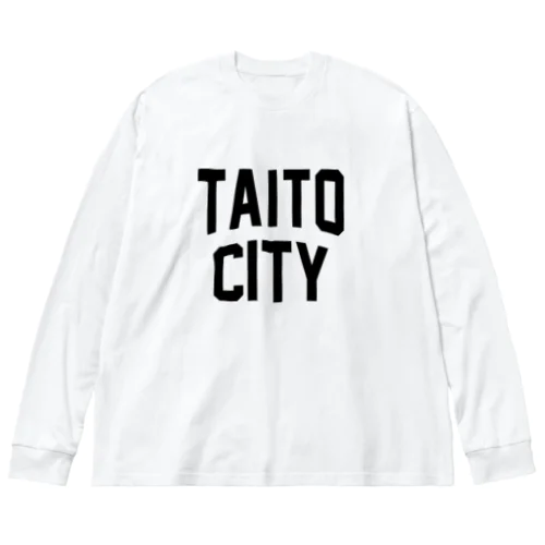 台東区 TAITO WARD ロゴブラック Big Long Sleeve T-Shirt