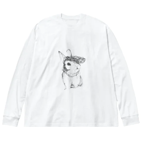 少し不良なうさぎさん ビッグシルエットロングスリーブTシャツ