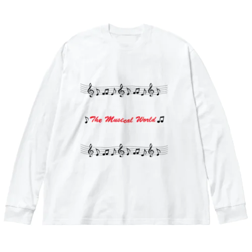 The Musical Worldーおんぷの世界ー ビッグシルエットロングスリーブTシャツ