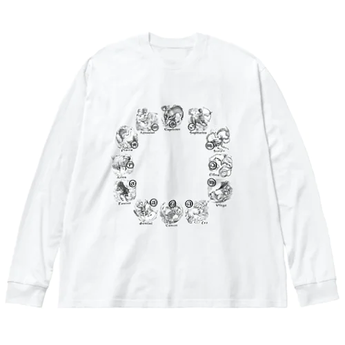 黄道十二星座全部のせ Big Long Sleeve T-Shirt