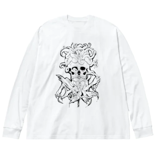 skull hands ビッグシルエットロングスリーブTシャツ