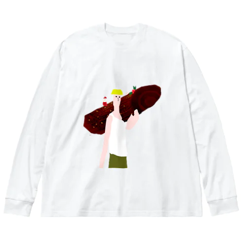 ブッシュドノエルを持ち帰る土木作業員 Big Long Sleeve T-Shirt