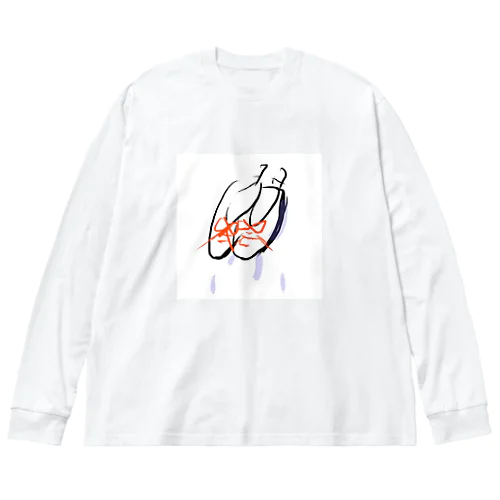 濡れた上履き。 Big Long Sleeve T-Shirt