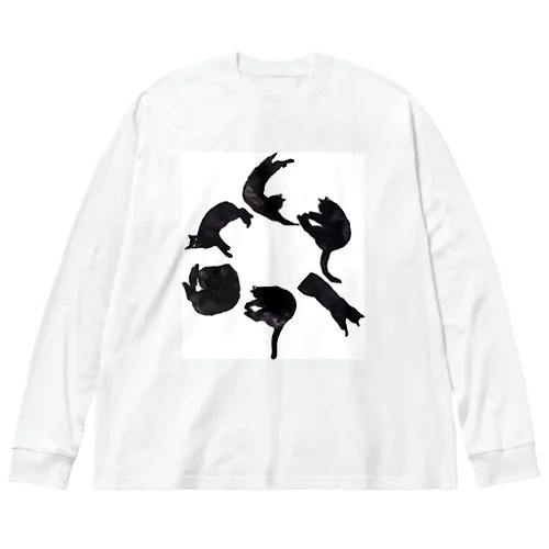 猫文字カーボン Big Long Sleeve T-Shirt