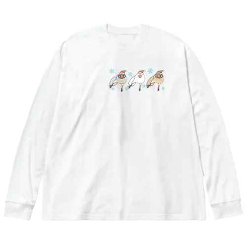 スサーサンタ　３羽 ビッグシルエットロングスリーブTシャツ