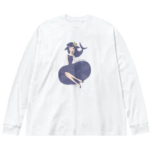 おサメ姫。 喰われ系祈り女子〜プリンセスのスマイル ビッグシルエットロングスリーブTシャツ