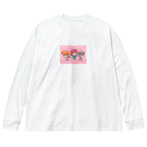 マスク手洗い Big Long Sleeve T-Shirt