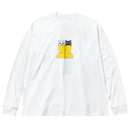 可愛い長靴ねこ Big Long Sleeve T-Shirt