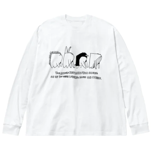 みくだしあにまるず　そのいち Big Long Sleeve T-Shirt