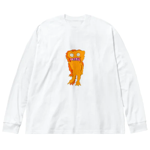 depressed yeti （drained) ビッグシルエットロングスリーブTシャツ