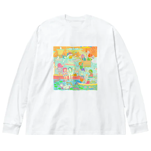 　sunset ビッグシルエットロングスリーブTシャツ