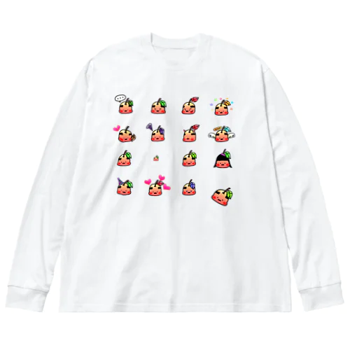 おやじりんご図鑑 Big Long Sleeve T-Shirt