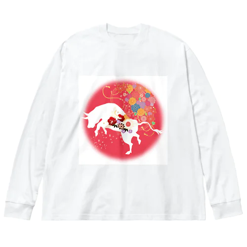 和柄　丑年　 Big Long Sleeve T-Shirt