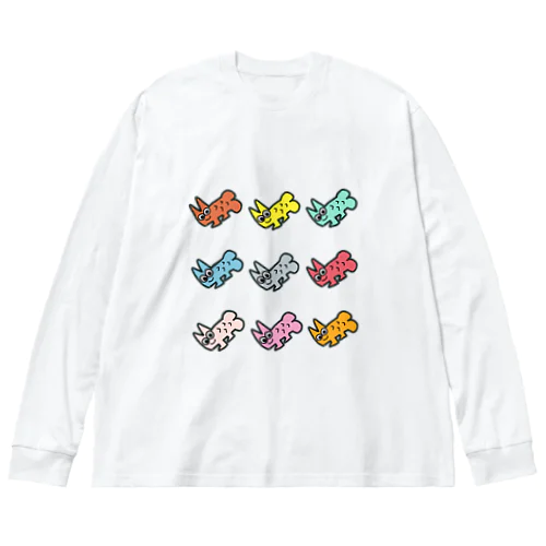 チンキャットスター　カラフルバージョン Big Long Sleeve T-Shirt